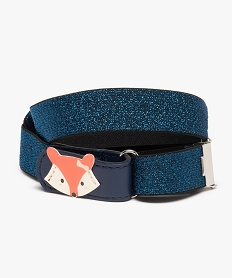 ceinture fille elastique pailletee avec motif renard bleuC812501_1