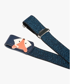 ceinture fille elastique pailletee avec motif renard bleuC812501_2