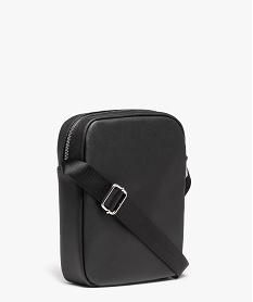 sacoche avec fermetures zippees et bandouliere homme noirC813201_2