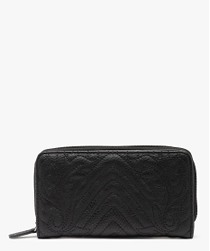 portefeuille femme multirangement a motif brode noir porte-monnaie et portefeuillesC815201_1