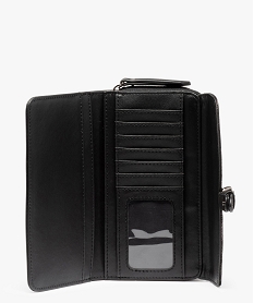 portefeuille femme avec rabat paillete et zip noir porte-monnaie et portefeuillesC815501_3