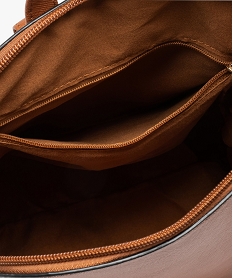 sac a dos femme texture a zip orange sacs a dos et sacs de voyageC815901_3
