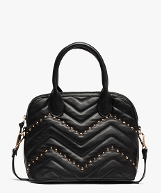 sac femme avec devant matelasse et clous metalliques noirC816301_1