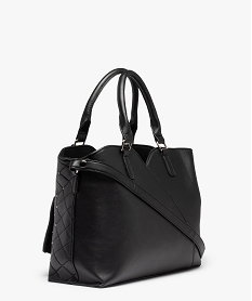 sac femme avec clous metalliques sur l’avant noir sacs a mainC816601_2