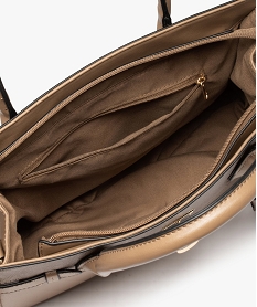 sac femme structure rigide avec details bijoux beige sacs a mainC816701_3