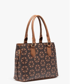 sac femme a motifs porte main brun sacs a mainC817201_2