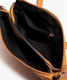 sac femme avec devant embosse porte travers jaune sacs bandouliereC817601_3