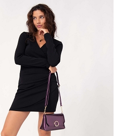 sac a main femme format mini avec rabat violetC817901_4
