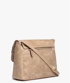 sac femme forme besace en matiere grainee avec touches pailletees beige sacs bandouliereC818401_2