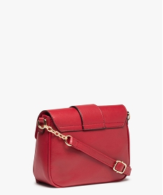 sac femme a rabat decore de chaine metallique rouge sacs bandouliereC818601_2