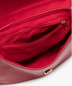 sac femme a rabat decore de chaine metallique rouge sacs bandouliereC818601_3