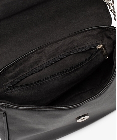 sac femme a rabat decore de chaine metallique noir sacs bandouliereC818701_3