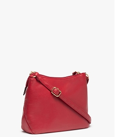 sac femme avec devant matelasse et chaine metallique rouge sacs bandouliereC818901_2