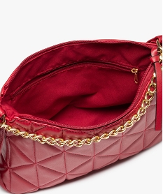 sac femme avec devant matelasse et chaine metallique rouge sacs bandouliereC818901_3