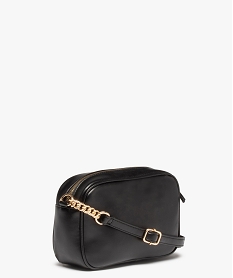 sac femme en matiere souple avec devant fronce noir sacs bandouliereC819401_2