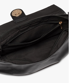 sac femme en matiere souple avec bouton metallique noir sacs bandouliereC819501_3