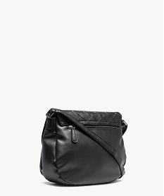 sac femme forme besace avec petits clous sur le rabat noir sacs bandouliereC820501_2