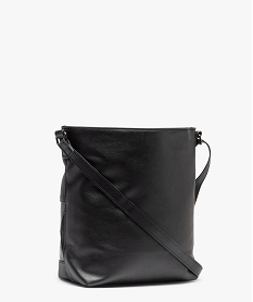 sac femme avec bande texturee sur l’avant noir sacs bandouliereC821601_2