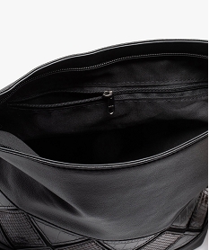 sac femme avec bande texturee sur lavant noir sacs bandouliereC821601_3