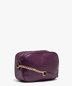 GEMO Sac femme matelassé uni à bandoulière Violet