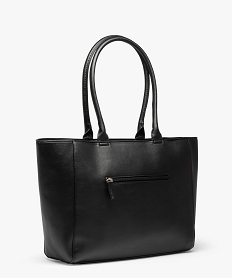 sac femme forme cabas grand volume a clous en metal argente noir sacs a mainC822401_2