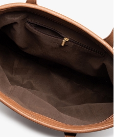 sac cabas femme a motifs brun sacs a mainC822601_3