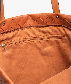 sac femme aspect tresse orange sacs a mainC822701_3
