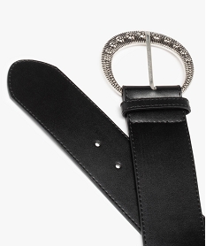 ceinture femme tres large avec boucle travaillee noirC824601_2