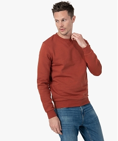 sweat homme avec interieur molletonne orange sweatsC825101_1