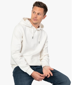 sweat homme molletonne a capuche beigeC825401_1