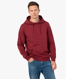 sweat homme molletonne a capuche rouge sweatsC825501_1