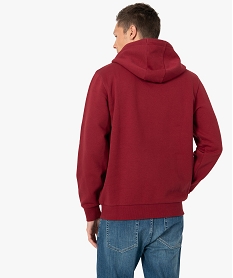 sweat homme molletonne a capuche rouge sweatsC825501_3