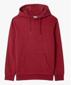 sweat homme molletonne a capuche rouge sweatsC825501_4