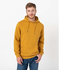 sweat homme molletonne a capuche jaune sweatsC825701_1