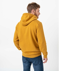 sweat homme molletonne a capuche jauneC825701_3