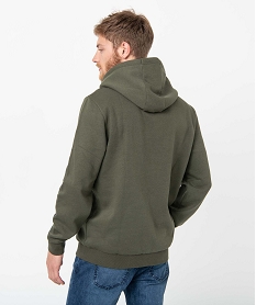 sweat homme molletonne a capuche vert sweatsC825801_3