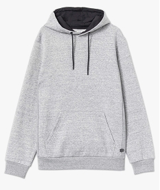 sweat homme a capuche avec interieur molletonne gris sweatsC827101_4