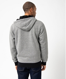 sweat homme a capuche avec doublure sherpa gris sweatsC827601_3