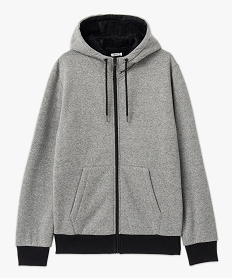 sweat homme a capuche avec doublure sherpa gris sweatsC827601_4