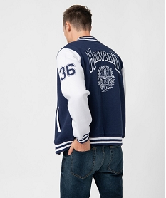 sweat bomber homme ferme par boutons pressions - harvard bleu sweatsC828001_3