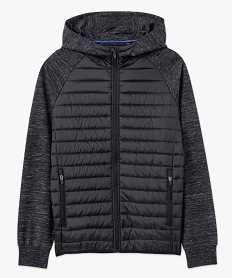 sweat homme a capuche bi-matieres gris sweatsC828101_4