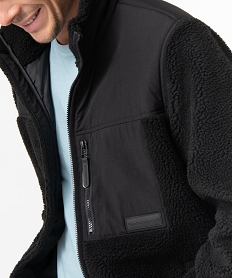 sweat homme zippe en sherpa beige sweatsC828501_2