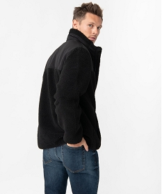 sweat homme zippe en sherpa beige sweatsC828501_3