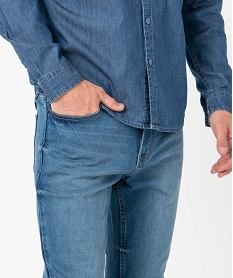jean homme coupe slim aspect delave gris jeans slimC829201_2