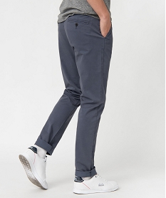 pantalon chino homme en coton stretch gris pantalons de costumeC830301_3