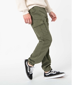 pantalon homme cargo coupe straight vert pantalons de costumeC830401_1
