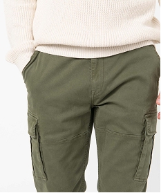 pantalon homme cargo coupe straight vert pantalons de costumeC830401_2