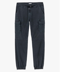 Pantalon cargo coupe Straight homme noir