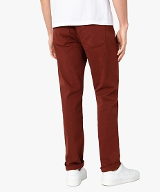jean homme coupe straight legerement delave brun pantalons de costumeC830601_3