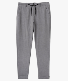pantalon homme en toile avec taille ajustable gris pantalons de costumeC830701_4